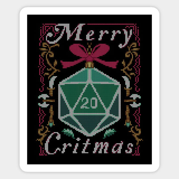 Merry Critmas Sticker by stevenlefcourt